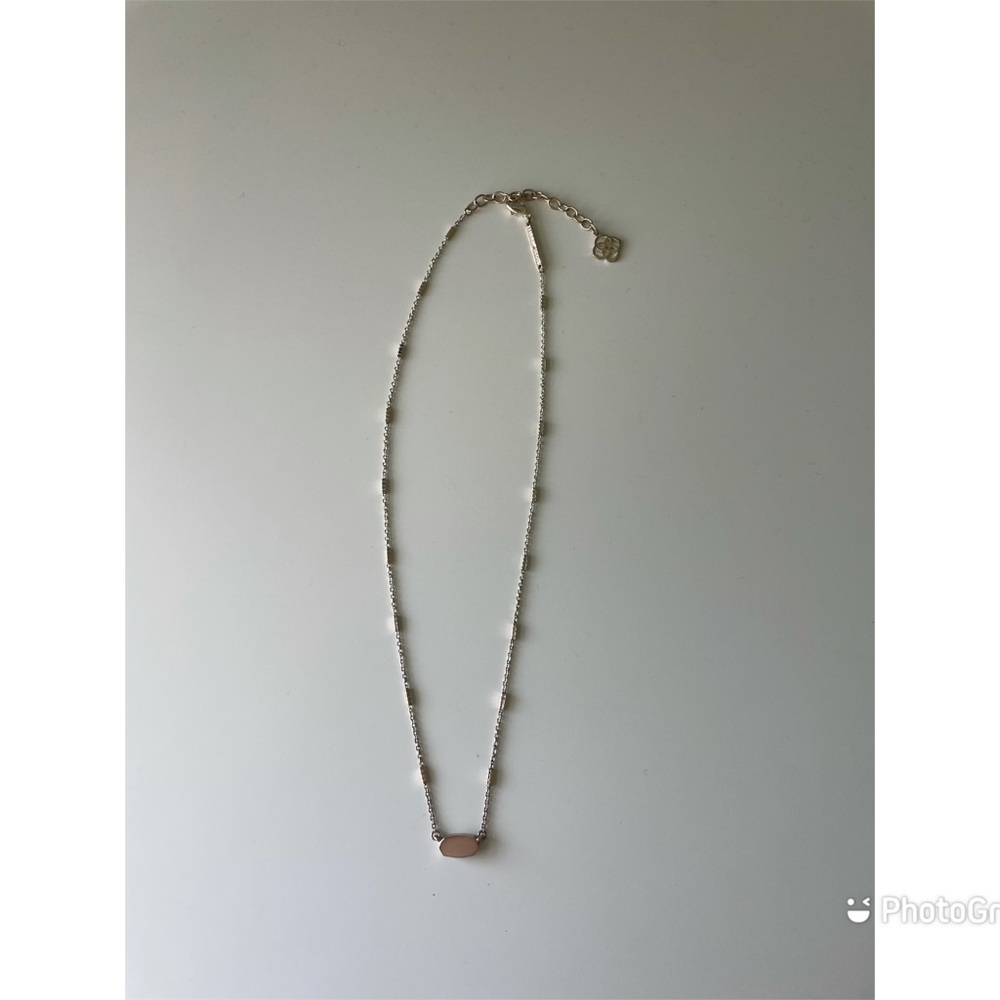 Fern Pendant Necklace in Bright Silver